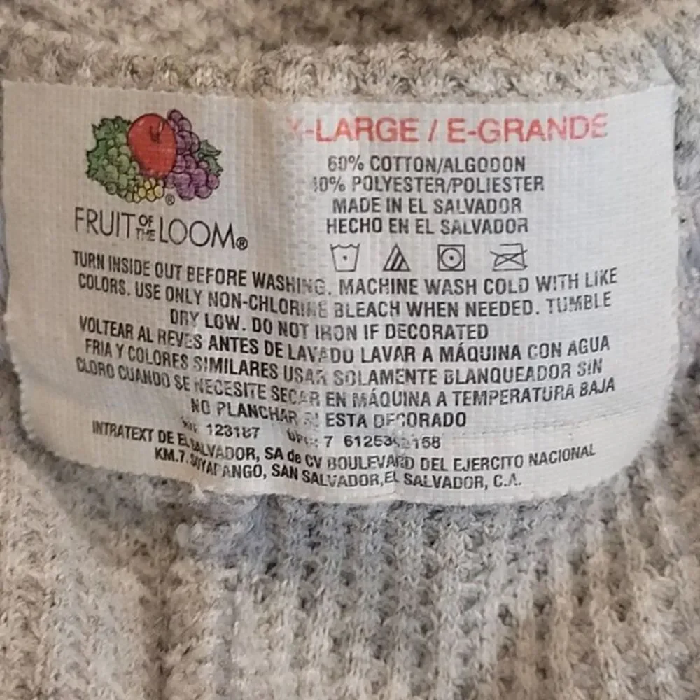 Fruit of the Loom 2 Pair Size XL Gray Thermal Pants..                        O-1